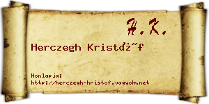 Herczegh Kristóf névjegykártya