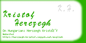 kristof herczegh business card